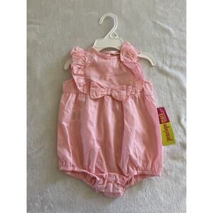 Penelope Mack Toddler Baby Girls Shorts Romper Sz 6/9 Months‎ Pink Lace NEW
